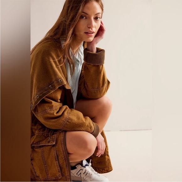 Free People Surplus Future Parka In Olive Night Size Small NWT - Picture 2 of 16